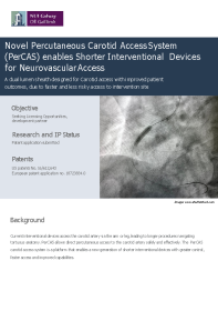 Novel Percutaneous Carotid Access System (PerCAS) for Neurovascular Access. front page preview
                    